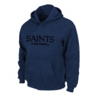 New Orleans Sains Authentic font Pullover Hoodie D.Blue