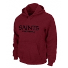 New Orleans Sains Authentic font Pullover Hoodie Red