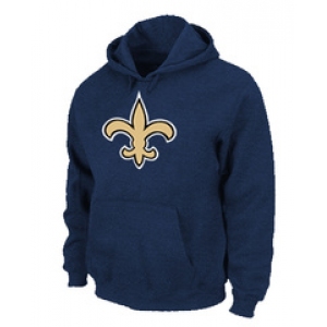 New Orleans Sains Logo Pullover Hoodie D.Blue