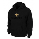 New Orleans Saints Authentic Logo Pullover Hoodie Black