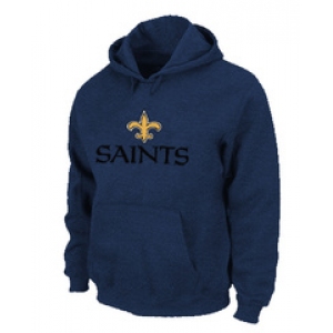New Orleans Saints Authentic Logo Pullover Hoodie D.Blue