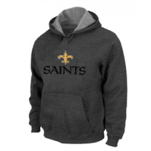 New Orleans Saints Authentic Logo Pullover Hoodie D.Grey