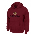 New Orleans Saints Authentic Logo Pullover Hoodie RED