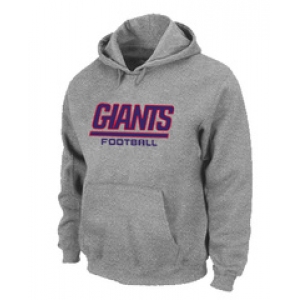 New York Giants Authentic font Pullover Hoodie Grey