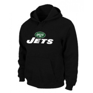 New York Jets Authentic Logo Pullover Hoodie Black