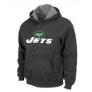 New York Jets Authentic Logo Pullover Hoodie D.Grey