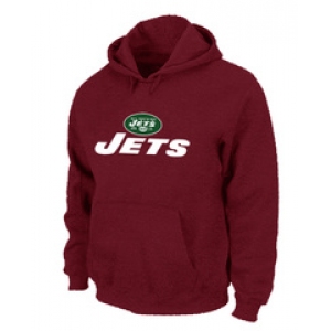 New York Jets Authentic Logo Pullover Hoodie RED