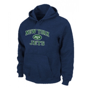 New York Jets Heart & Soul Pullover Hoodie D.Blue
