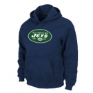 New York Jets Logo Pullover Hoodie D.Blue