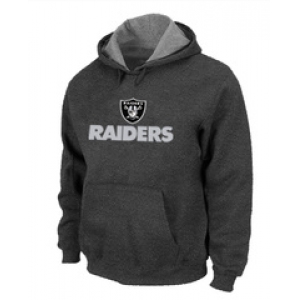 Oakland Raiders Authentic Logo Pullover Hoodie D.Grey