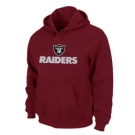 Oakland Raiders Authentic Logo Pullover Hoodie RED