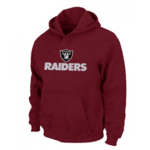 Oakland Raiders Authentic Logo Pullover Hoodie RED