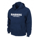 Oakland Raiders Authentic font Pullover Hoodie D.Blue