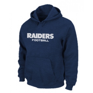 Oakland Raiders Authentic font Pullover Hoodie D.Blue