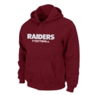 Oakland Raiders Authentic font Pullover Hoodie Red