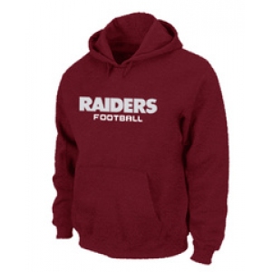 Oakland Raiders Authentic font Pullover Hoodie Red