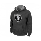 Oakland Raiders Logo Pullover Hoodie D.Grey