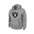 Oakland Raiders Logo Pullover Hoodie Grey