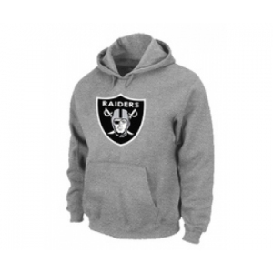 Oakland Raiders Logo Pullover Hoodie Grey