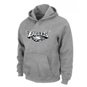 Philadelphia Eagles Authentic Logo Pullover Hoodie Grey