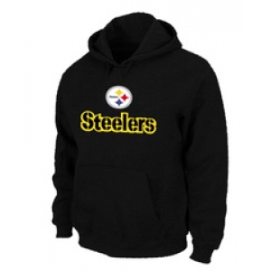 Pittsburgh Steelers Authentic Logo Pullover Hoodie Black