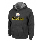 Pittsburgh Steelers Authentic Logo Pullover Hoodie D.GREY