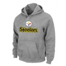 Pittsburgh Steelers Authentic Logo Pullover Hoodie Grey