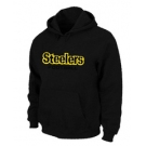 Pittsburgh Steelers Authentic font Pullover Hoodie Black