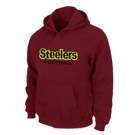 Pittsburgh Steelers Authentic font Pullover Hoodie Red