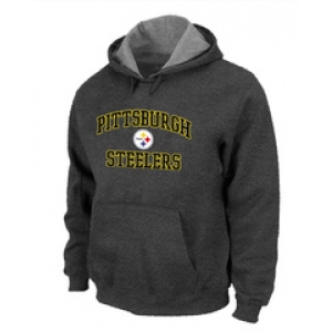 Pittsburgh Steelers Heart & Soul Pullover Hoodie D.Grey