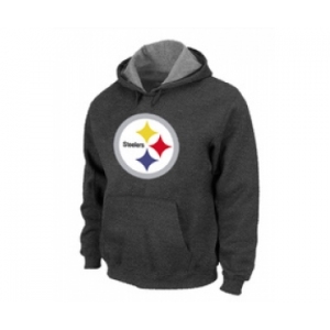 Pittsburgh Steelers Logo Pullover Hoodie D.Grey