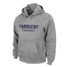 San Diego Charger Authentic font Pullover Hoodie Grey