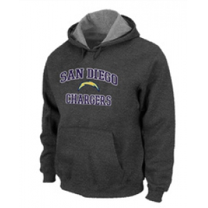 San Diego Charger Heart & Soul Pullover Hoodie D.Grey