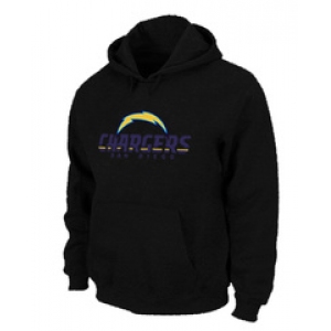 San Diego Chargers Authentic Logo Pullover Hoodie Black