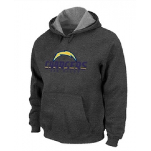 San Diego Chargers Authentic Logo Pullover Hoodie D.Grey