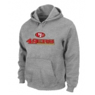 San Francisco 49ers Authentic Logo Pullover Hoodie Grey