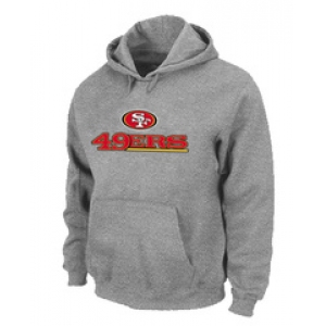 San Francisco 49ers Authentic Logo Pullover Hoodie Grey