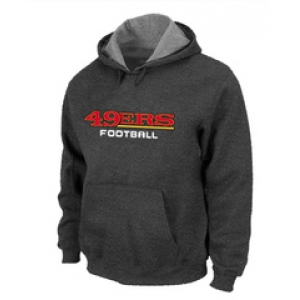 San Francisco 49ers Authentic font Pullover Hoodie D.Grey