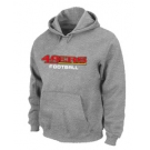 San Francisco 49ers Authentic font Pullover Hoodie Grey