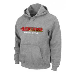 San Francisco 49ers Authentic font Pullover Hoodie Grey