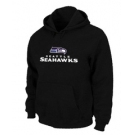 Seattle Seahawks Authentic Logo Pullover Hoodie Black