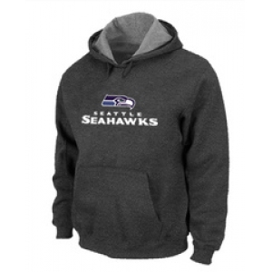 Seattle Seahawks Authentic Logo Pullover Hoodie D.Grey