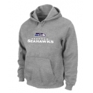 Seattle Seahawks Authentic Logo Pullover Hoodie Grey