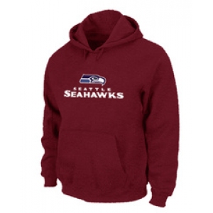 Seattle Seahawks Authentic Logo Pullover Hoodie RED