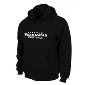 Seattle Seahawks Authentic font Pullover Hoodie Black