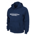 Seattle Seahawks Authentic font Pullover Hoodie D.Blue