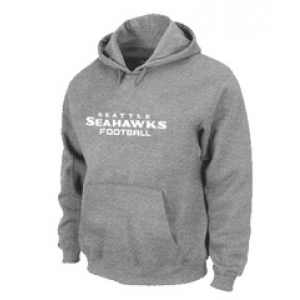 Seattle Seahawks Authentic font Pullover Hoodie Grey