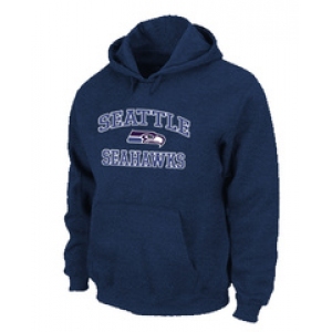 Seattle Seahawks Heart & Soul Pullover Hoodie Black D.Blue