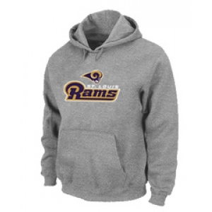 St. Louis Rams Authentic Logo Pullover Hoodie Grey