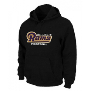 St.Louis Rams Authentic font Pullover Hoodie Black